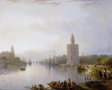 La torre dorada 1833 David Roberts RA paisaje paisaje urbano Pinturas al óleo